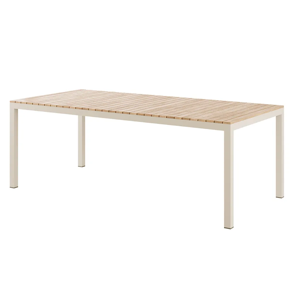 Mood Extreme matbord 100x208 cm sandy grey / teak