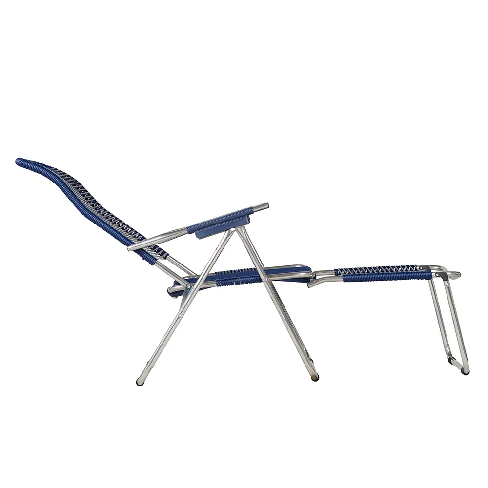 Spaghetti footrest blue matt aluminium 