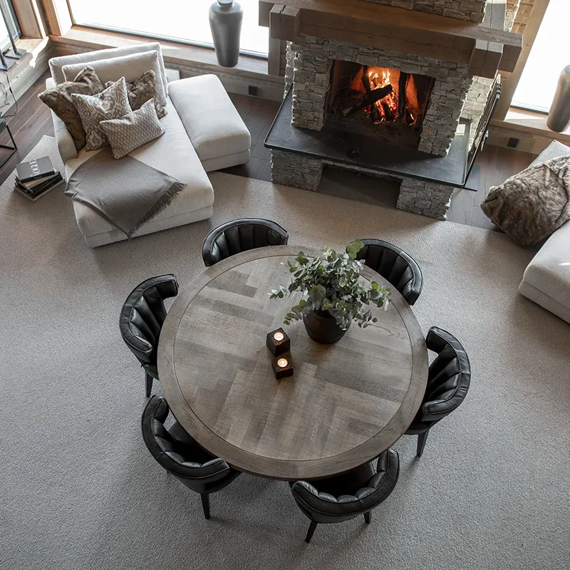 JOSH matbord Ø170 silver back