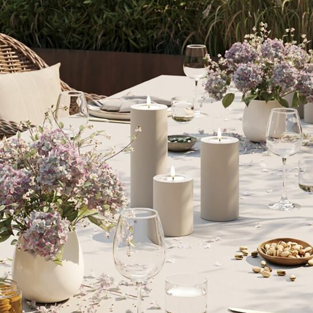 LED blockljus utomhus 7,5x15 cm sand