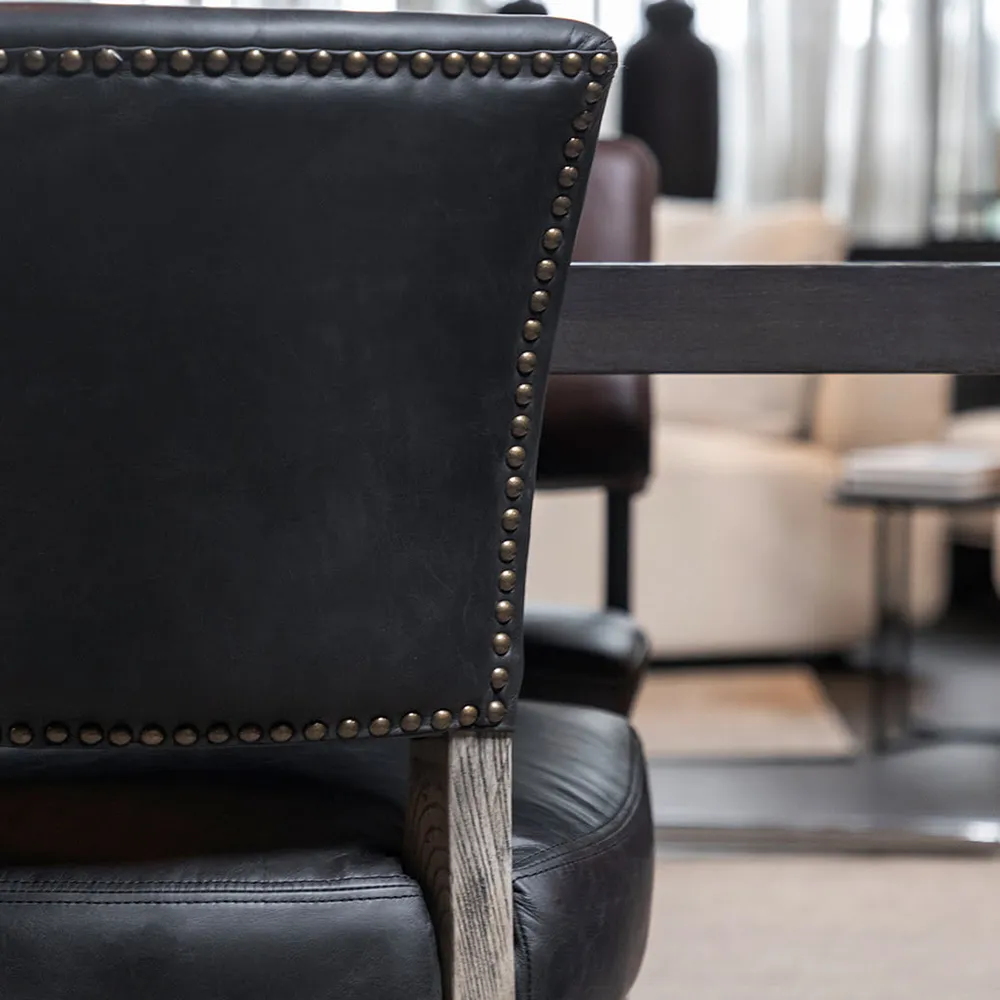 Matstol Maggie black leather