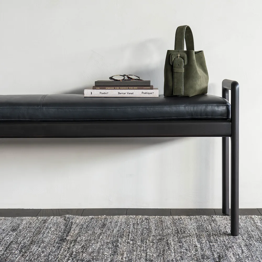 Jack Bänk mahogny/läder