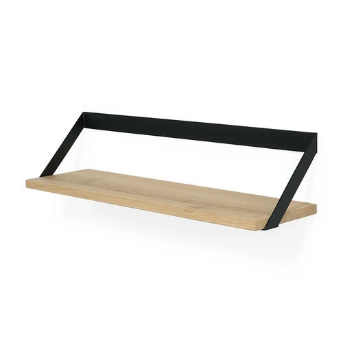 Ribbon Hylla 70x20 cm Ek/Svart metall