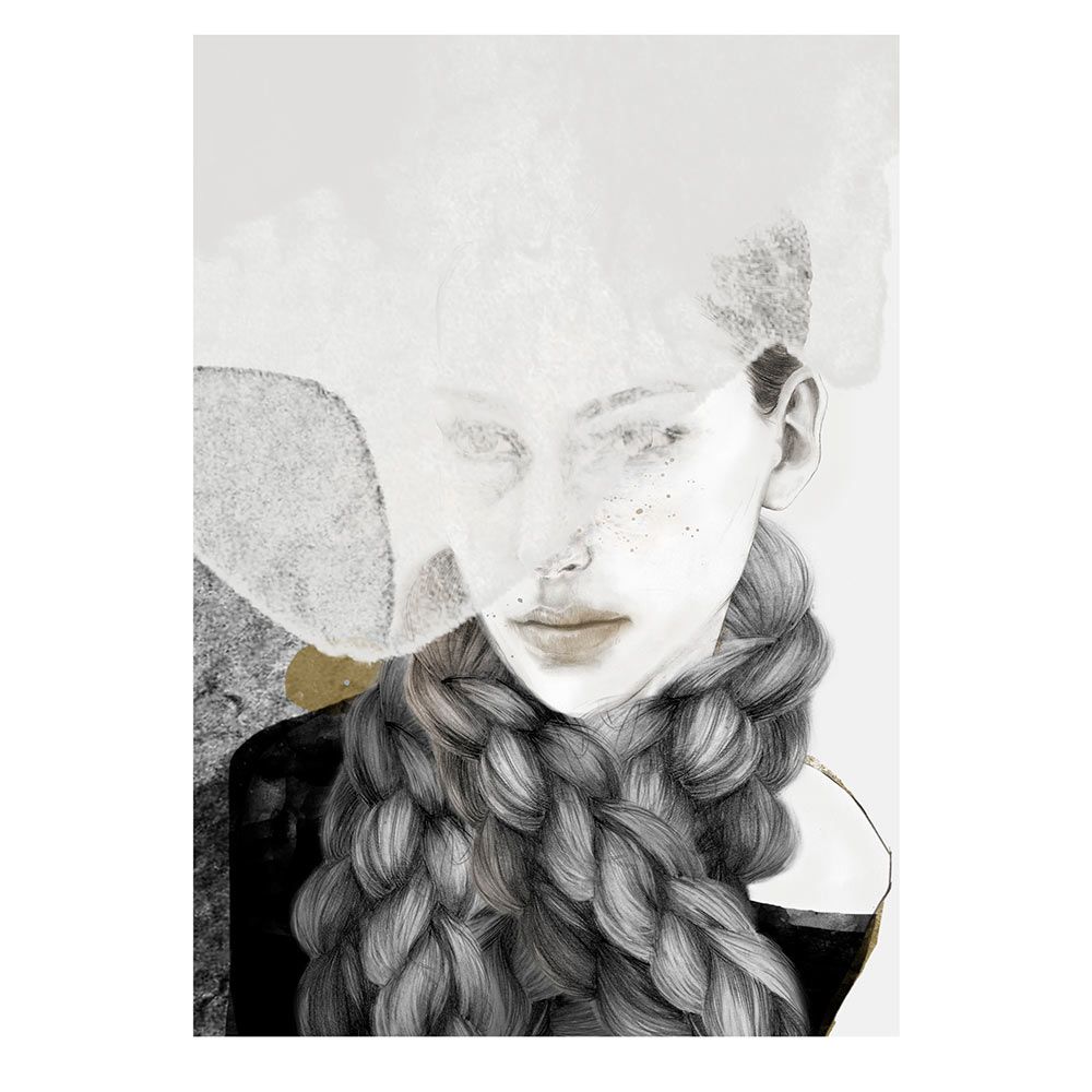 Anna Bülow poster Braids 50x70 cm 