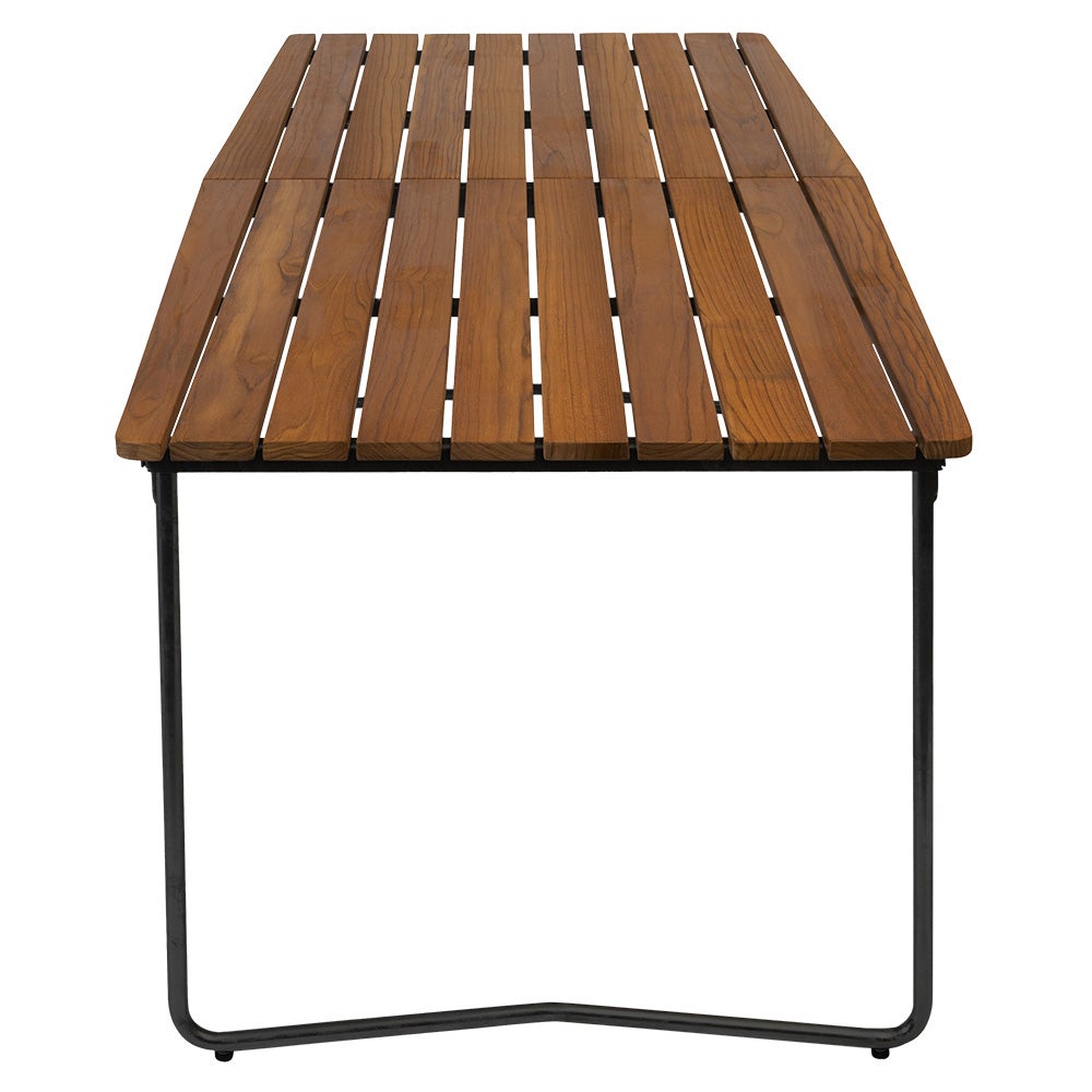 Matbord B31 230 Obehandlad teak / svart stativ