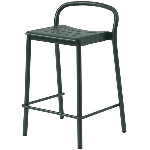 Linear Steel Låg Barstol Dark Green 