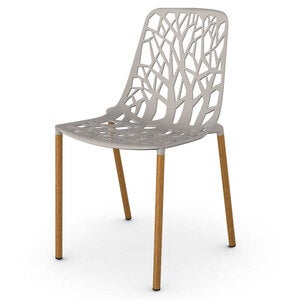 Forest matstol med Iroko klädda ben Powder Grey 