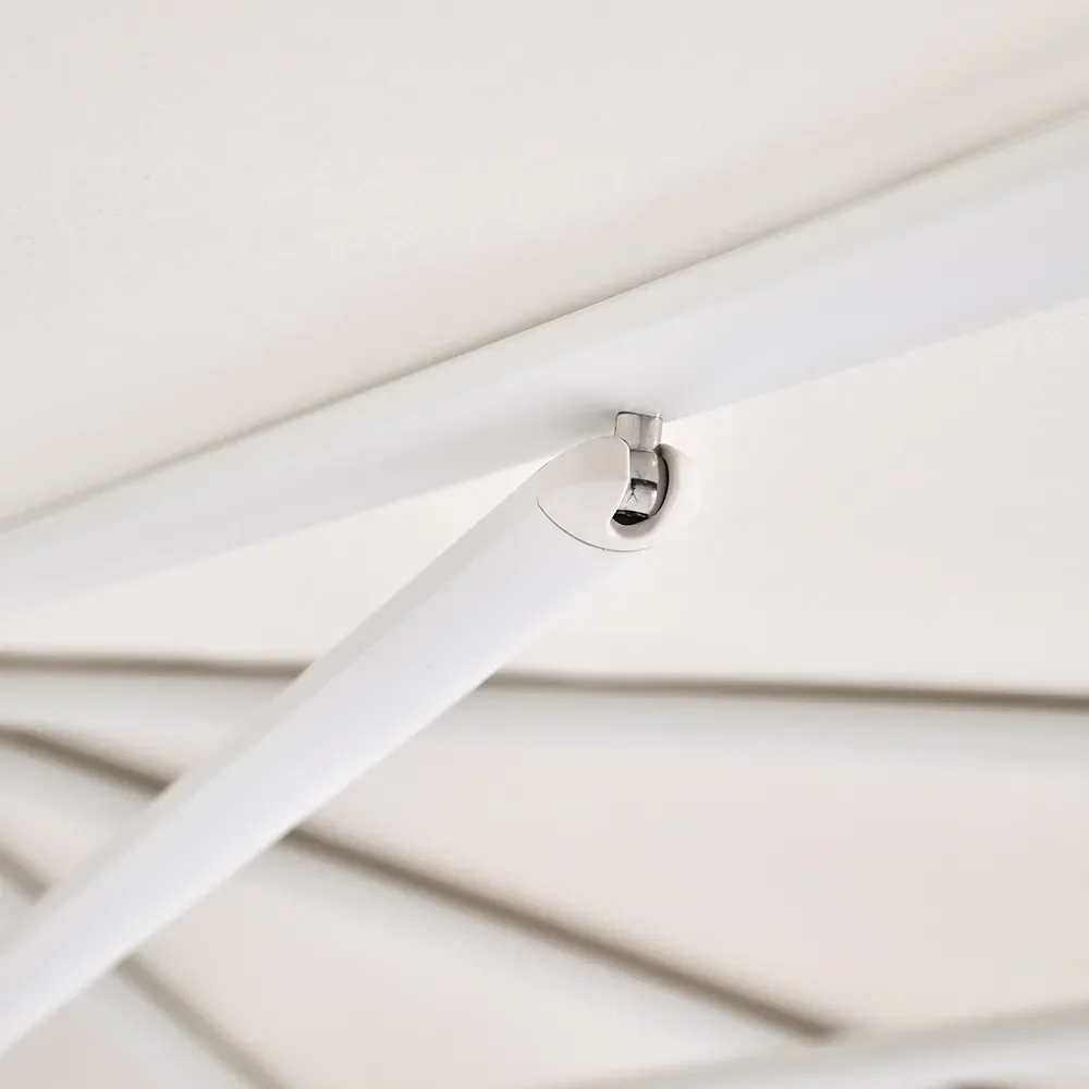 Smart parasoll 200x200 cm matt white Kat.5 570 Steel Stripe