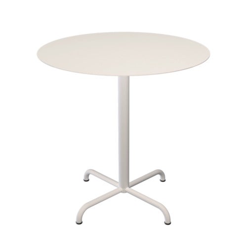 PICO Cafébord  Ø74 cm, 4 ben bas Muted white