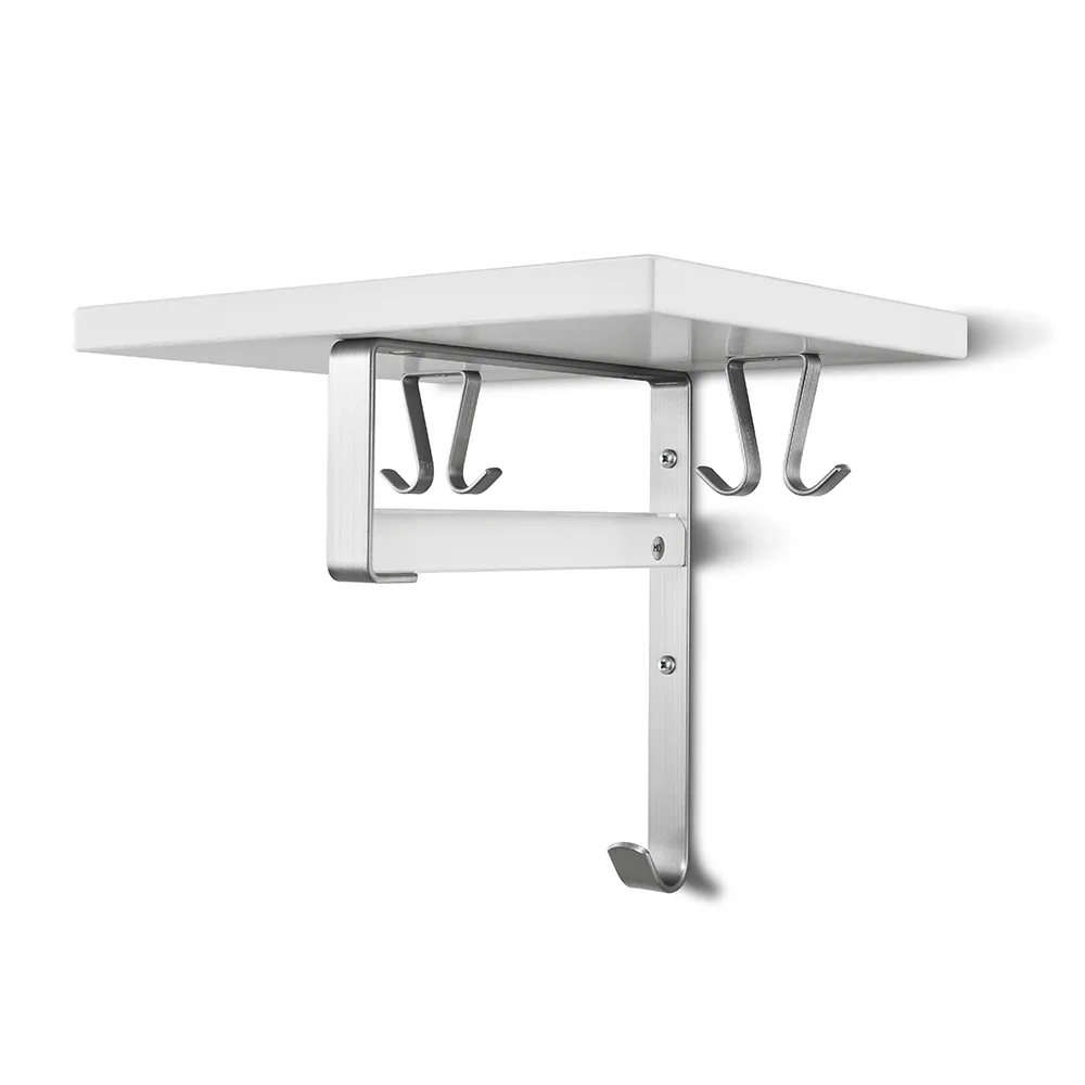 Cott Hatthylla Vitlackad Björk/Slipat stål