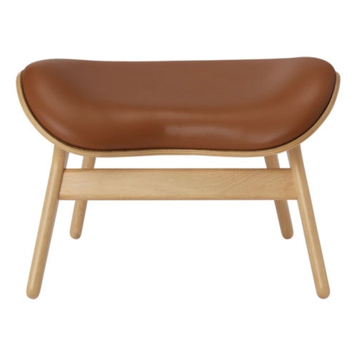 A Conversation Piece Ottoman Fotpall Oak/Umage Leather Cognac