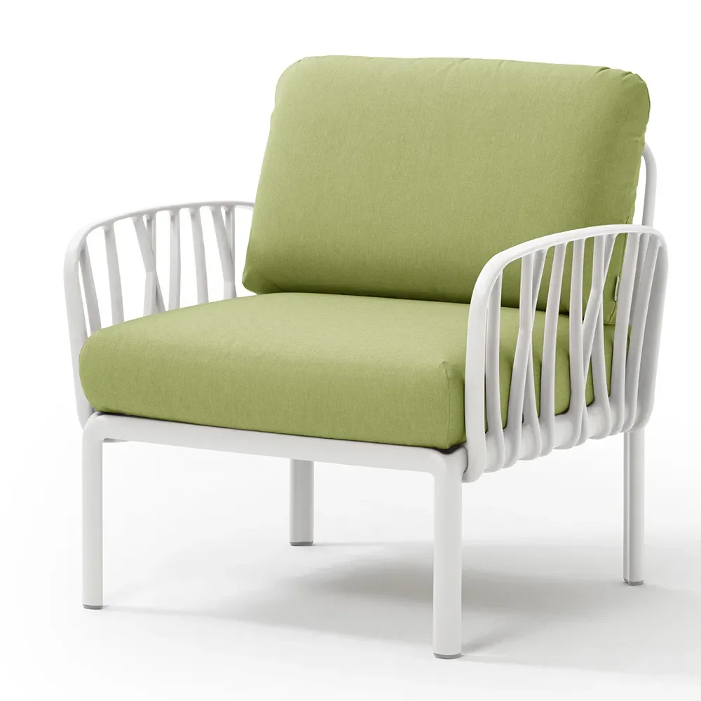 Komodo fåtölj White - Avocado Sunbrella