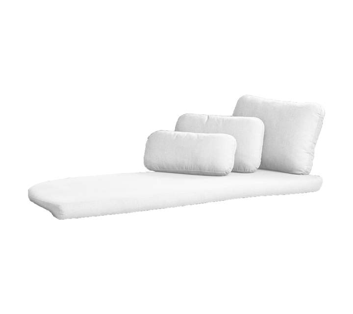 Cane-line Savannah Daybed Dynset Höger Vit Sunbrella Natte