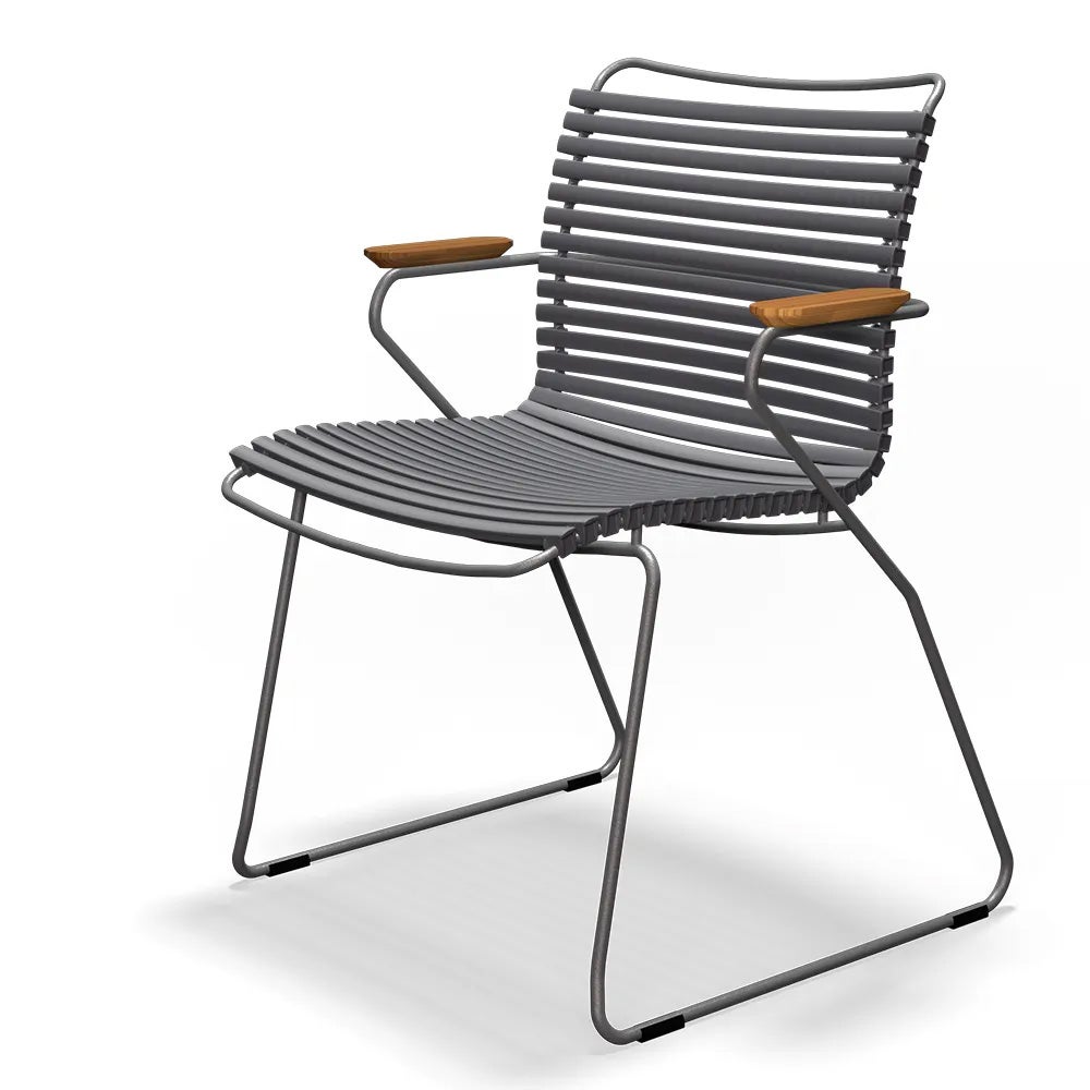 CLICK Karmstol Dark Grey/Grey/Bamboo