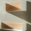 U shelf 70x15 cm ek/vit metall