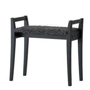 Meja Pall Svartbetsad Ek/Fårskinnslook Mörkgrå