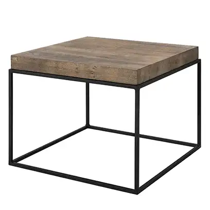 Sidobord Carlisle 65x65 cm silver back