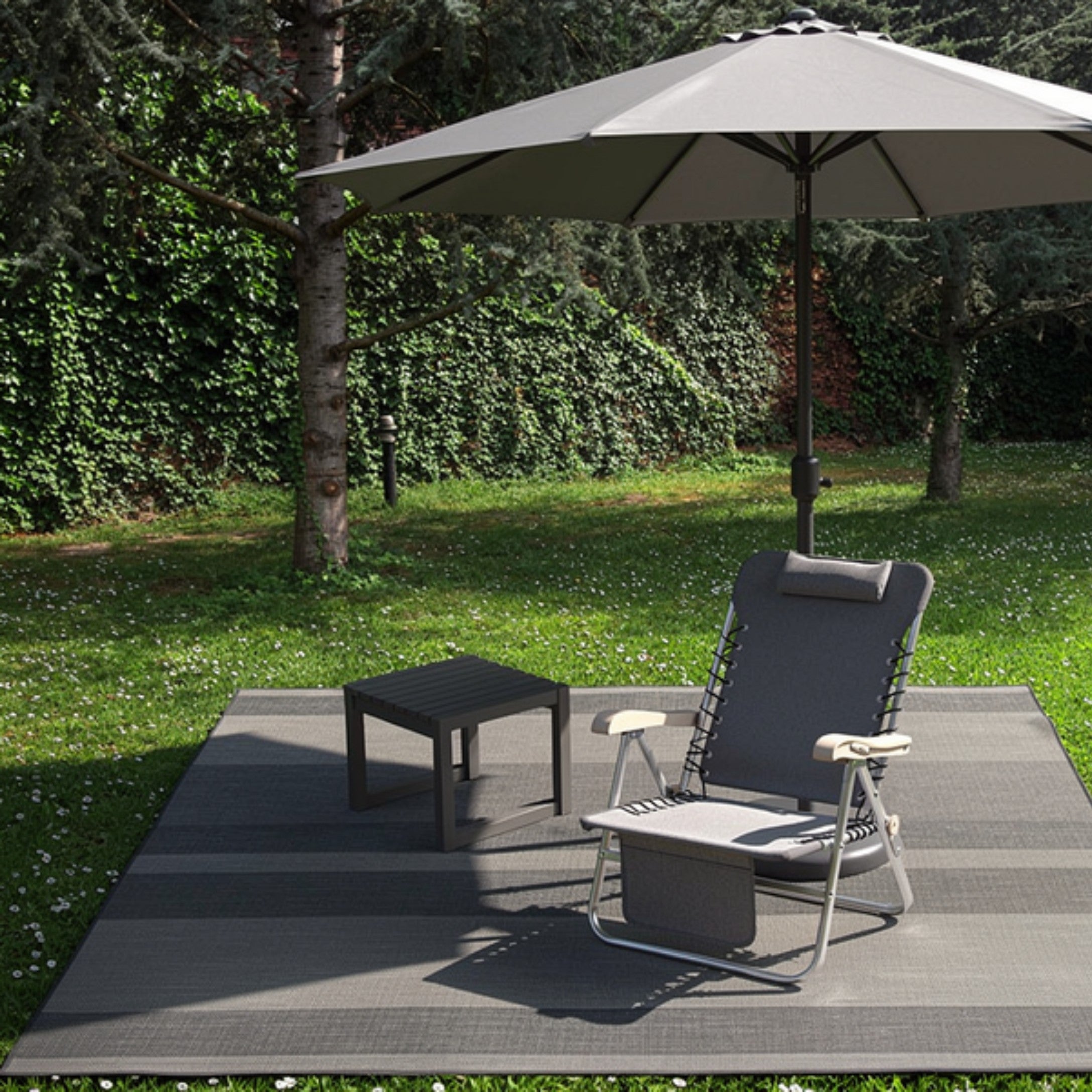 Ulrika strandstol silver/grå 