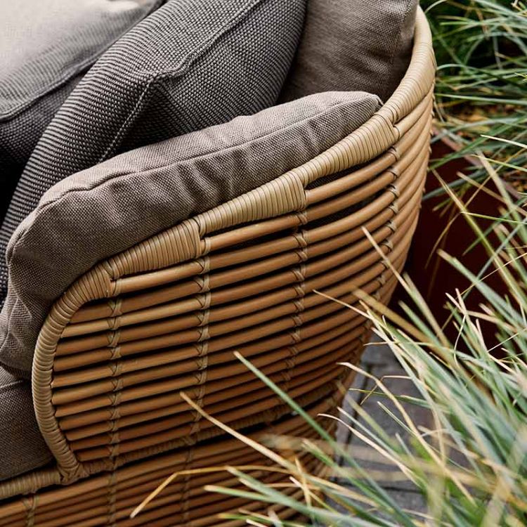 Loungefåtölj Basket Natural Konstrotting Inkl Ljust Cane-Line Airtouch Dynset