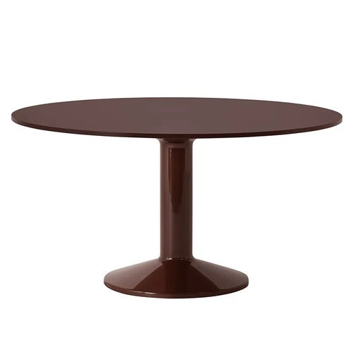 Midst matbord 140 cm - Dark Red Linoleum Dark Red