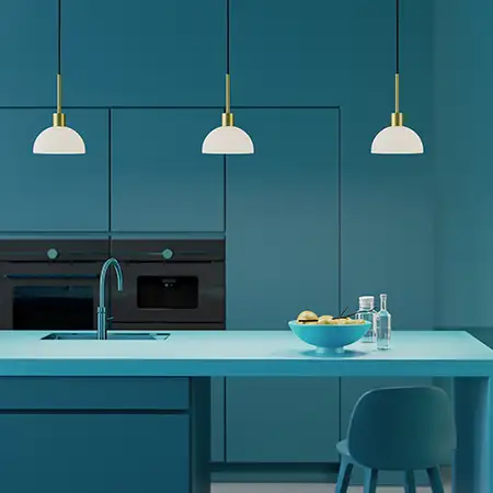 Vienda pendel mässing/glas E14 