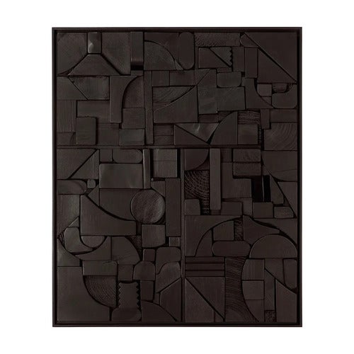 Bricks Väggdekor 60x50 cm Svart