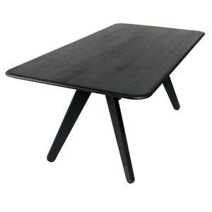 Slab matbord 200 cm svart