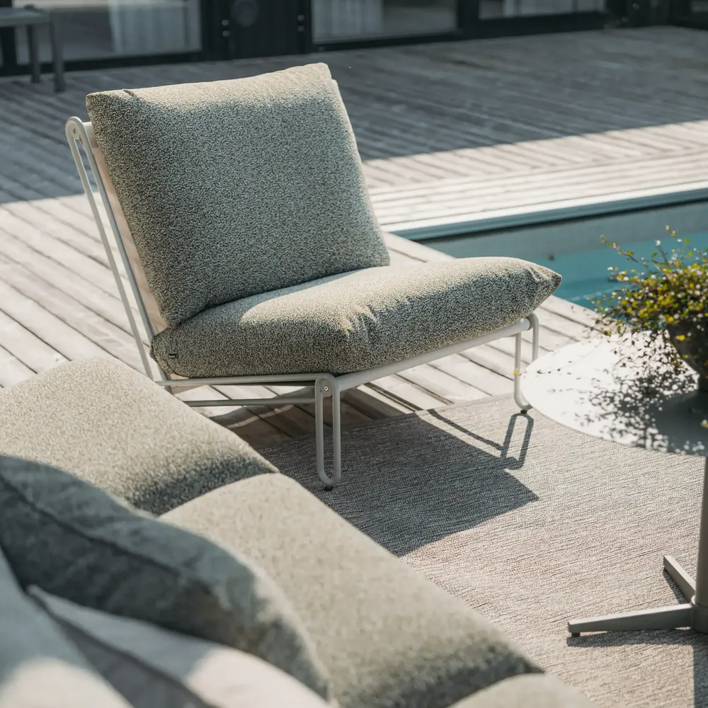 Blixt fåtölj Ljusgrå/Teddy Verde