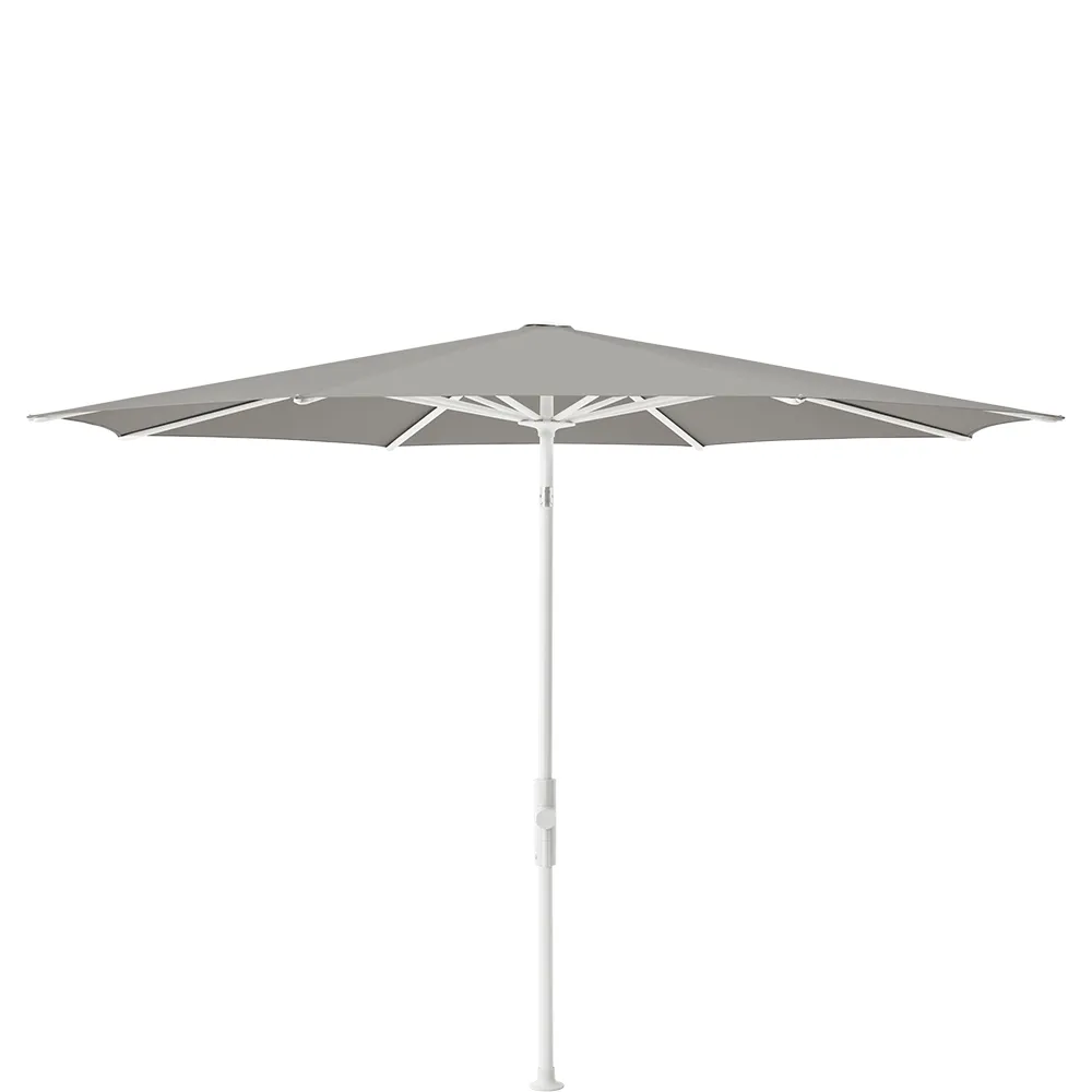 Glatz Twist 300 cm parasoll matt white Kat.5 558 Steel