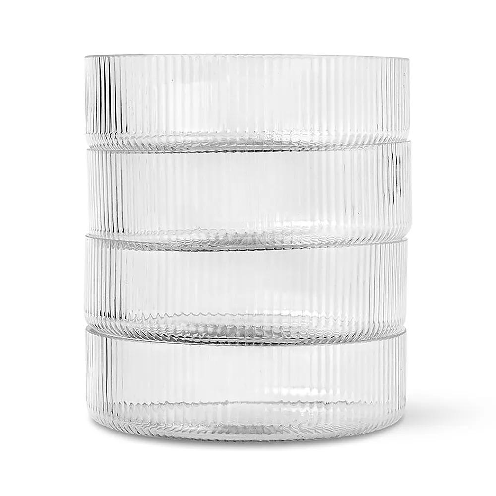 Ripple Serveringsskål 4-pack - Clear
