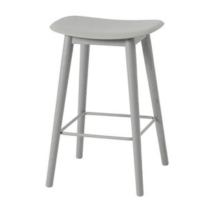 Fiber barpall låg Wood Base - 65 cm - Grey/Grey
