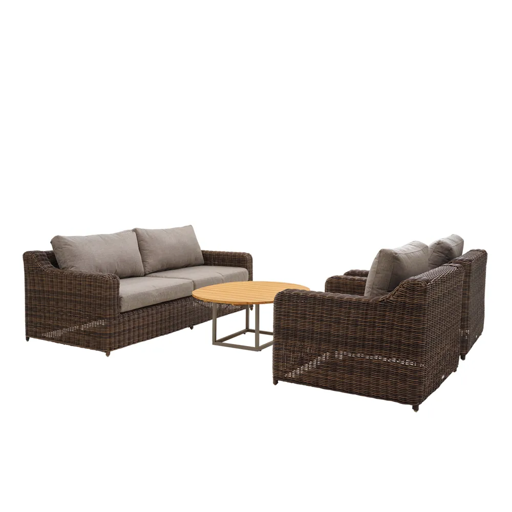 Glendon 3-sits soffa  Dark brown / Soft moose