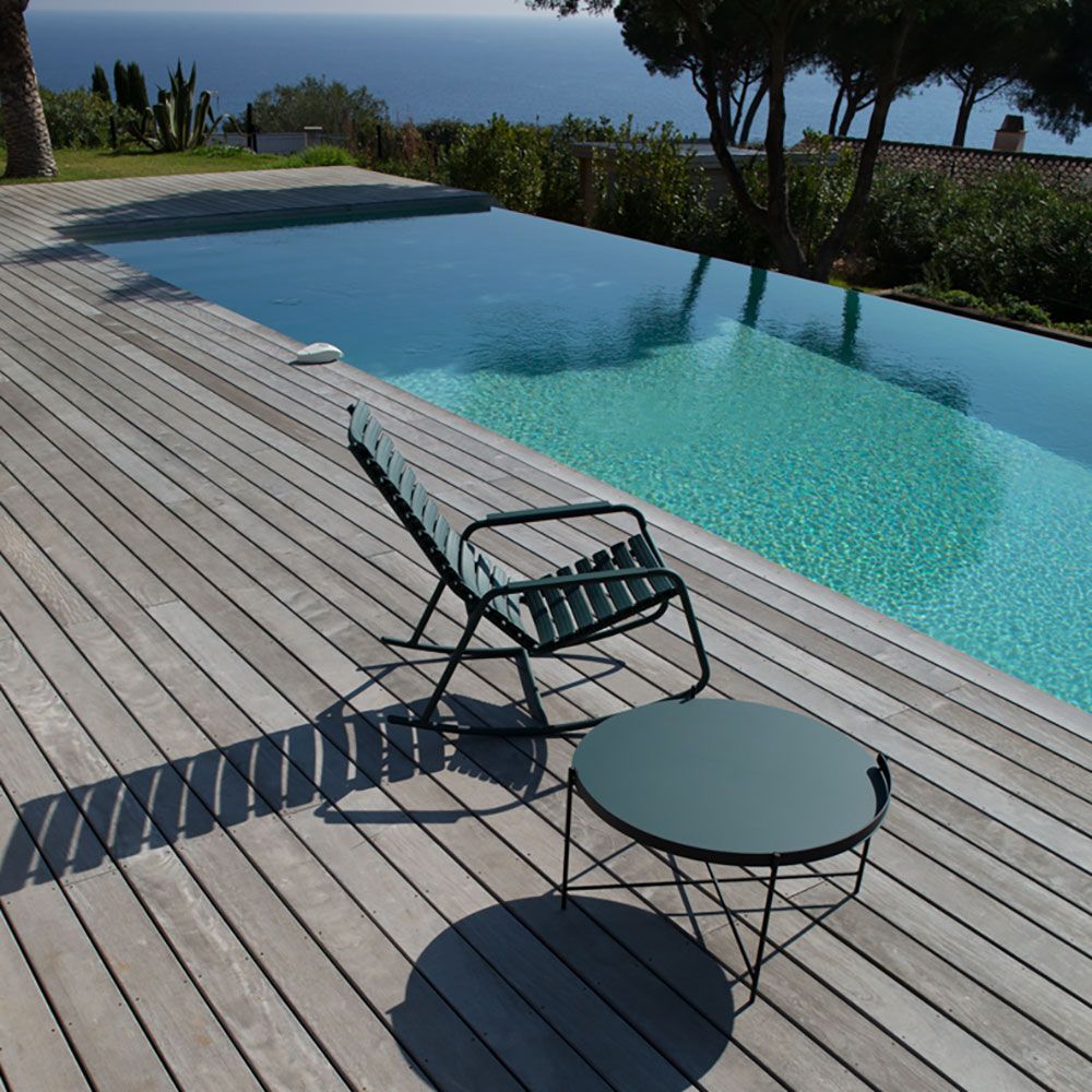 Edge sidobord 62 cm svart stål