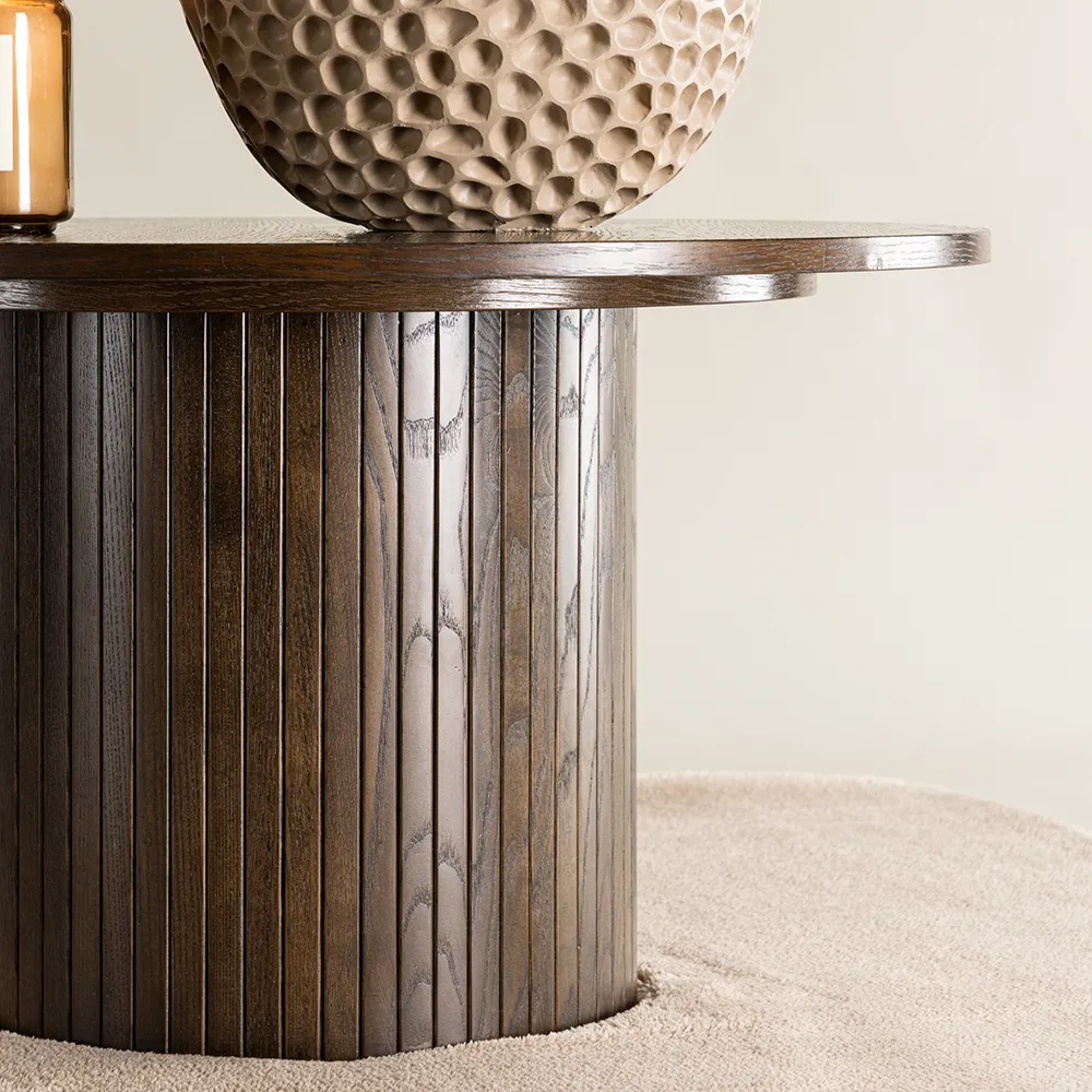 Bianca soffbord Ø80 Mocca