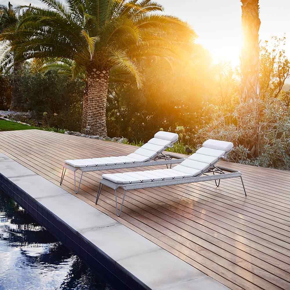 Breeze Solsängsdyna Ljusgrå 