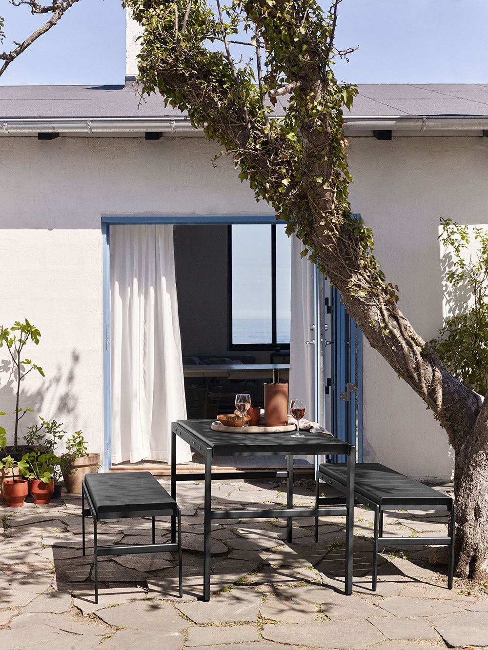 Reform bord 125 cm Svart/Teak