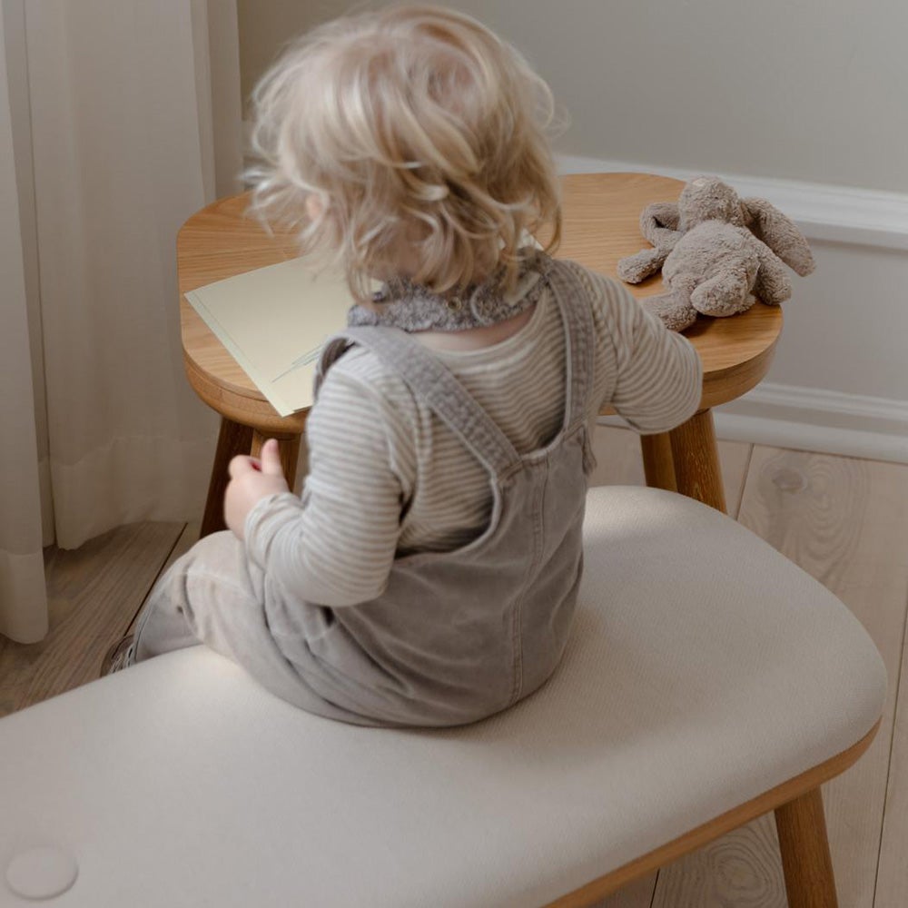 Paff Låg Bänk Ek/White Sands