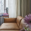 Outline Sofa 3-Seater - Black Base - Refine Leather Cognac Black