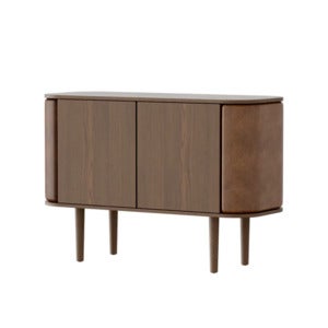 Treasures 2-dörrars skåp Mörk Ek/Brown Faux leather