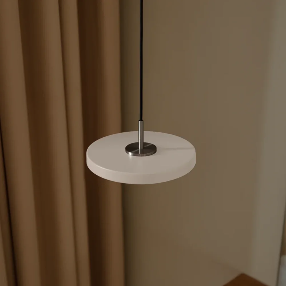 Asteria Micro Taklampa Ø15 cm Pearl White/Stål