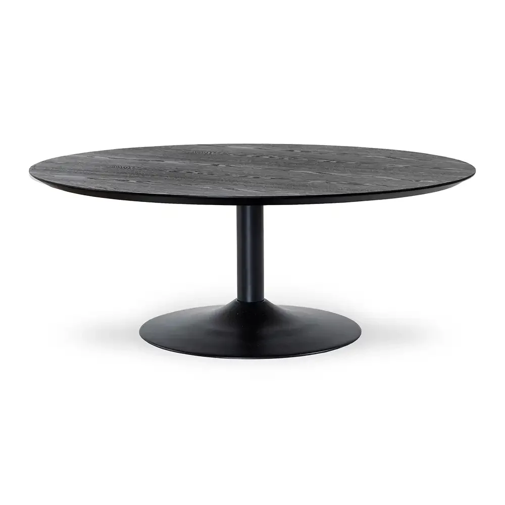 Miles Soffbord trumpetfot 110 cm svartbetsad ask