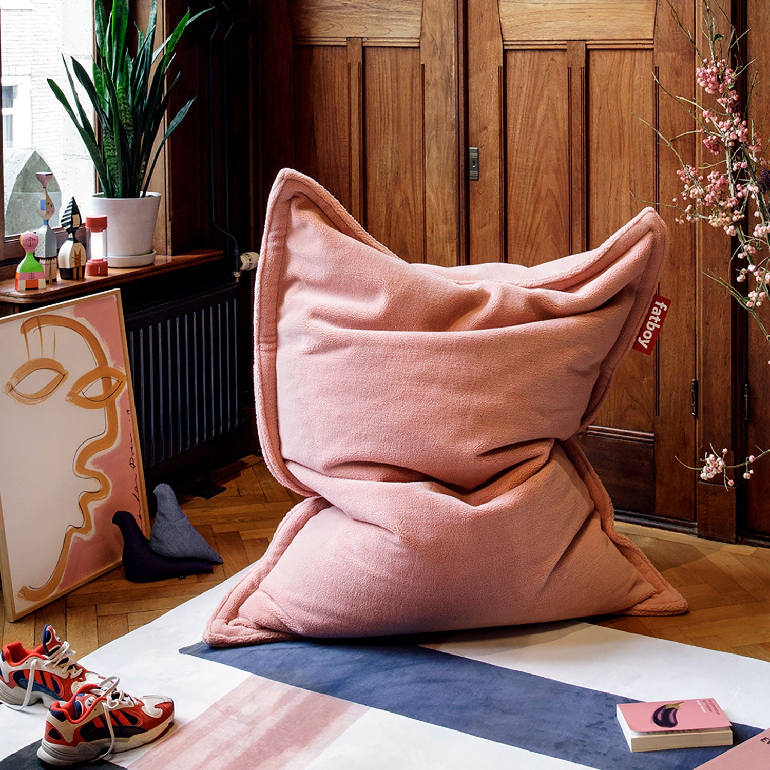 Original slim teddy sittsäck cheeky pink 