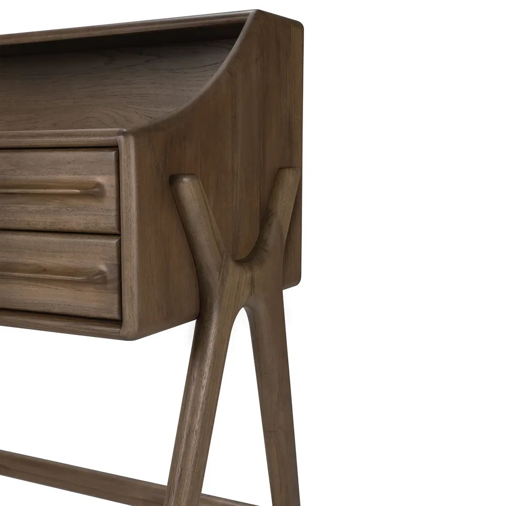 Skrivbord i teak Flow Wild Brown