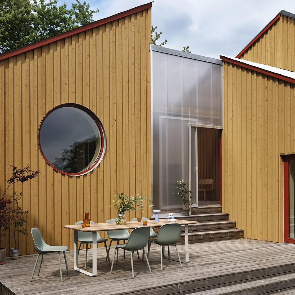 70/70 Matbord 225x90 cm Sapele Mahogany/Grey