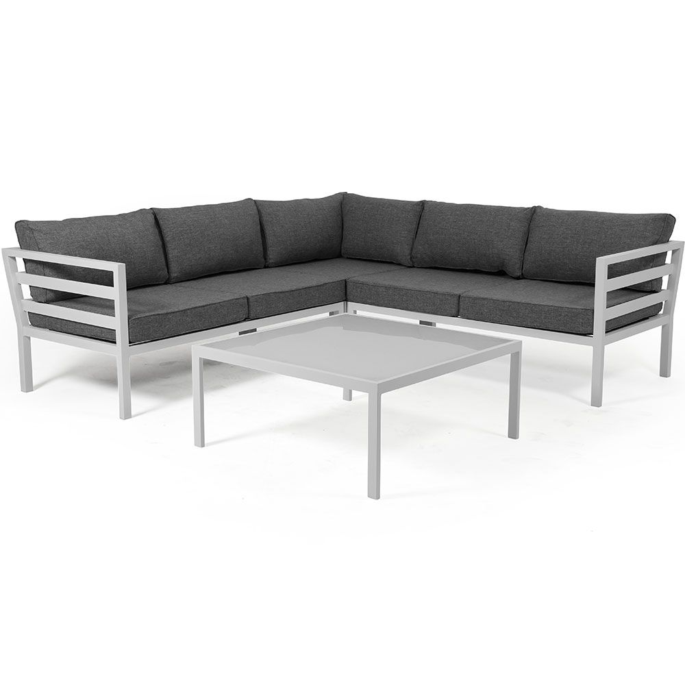 Weldon fåtölj vit/grå 