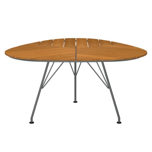 Leaf matbord 146x146 cm aluminium/bamboo 