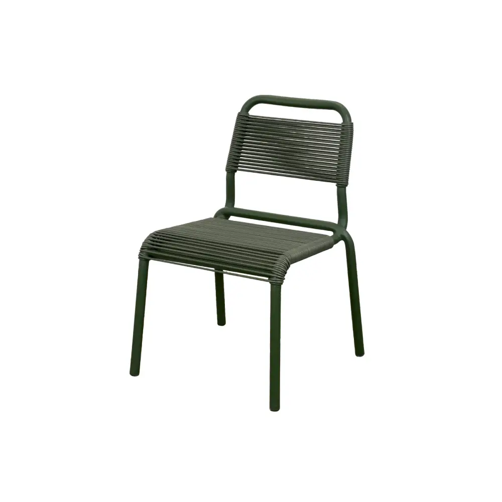 Al Dente stol, stapelbar m/dark green Weave Dark green