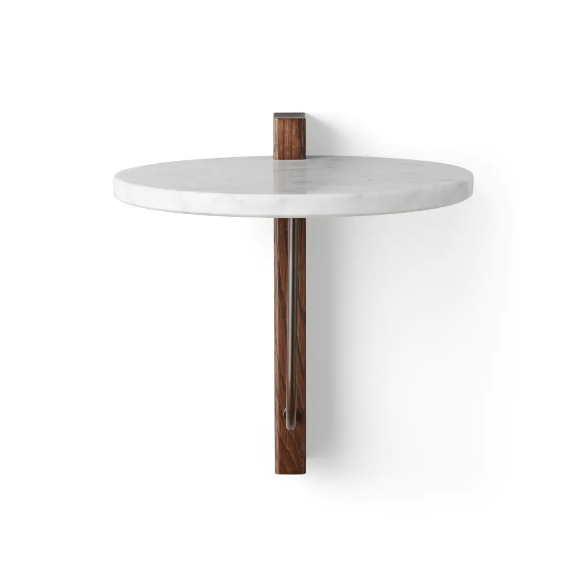 Corbel Rund Hylla Marmor/Mörk Ek