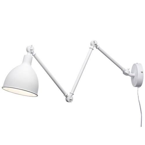 Bazar vägglampa l61.5-122 cm vit