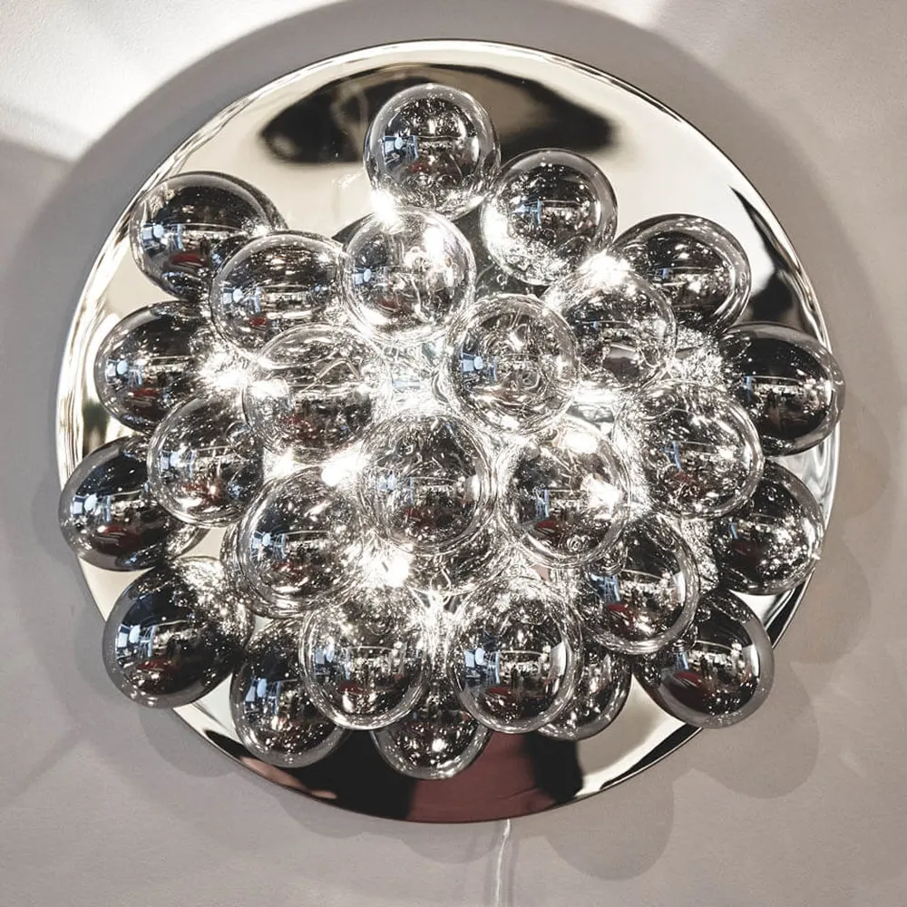 Gross vägglampa Ø60cm Rökgrå